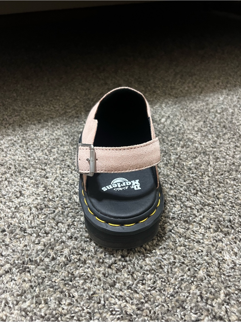 Dr. Martens Women’s Pale Pink Suede Slip-On Loafers - Picture 9 of 14